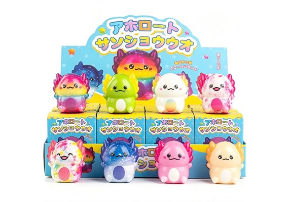 Squishy Axolotl 6 cm - 1 Stück assortiert
