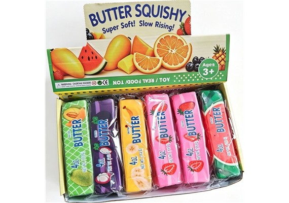 Squishy Butter Frucht 13 cm 1 Stück assortiert