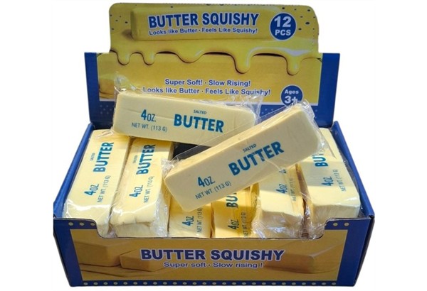 Squishy Butter gelb 13 cm - 1 Stück