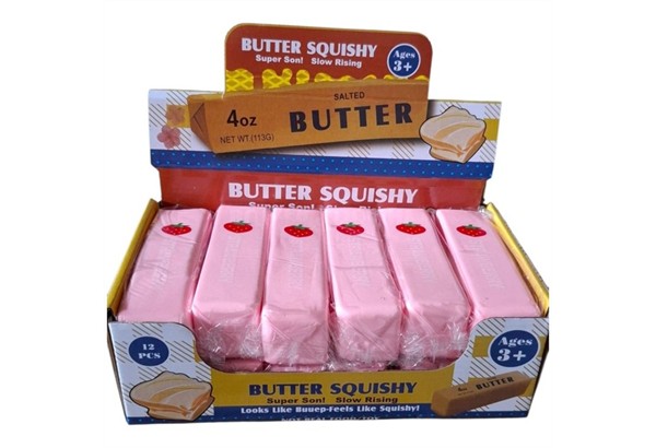 Squishy Butter pink 13 cm - 1 Stück assortiert