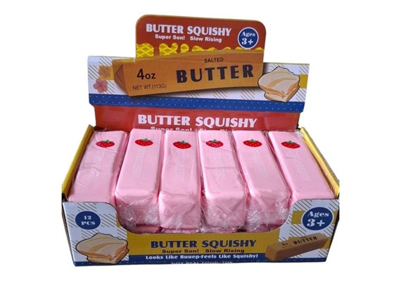 Squishy Butter pink 13 cm - 1 Stück assortiert