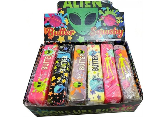 Squishy Butter XL 22 cm Aliens 1 Stück assortiert