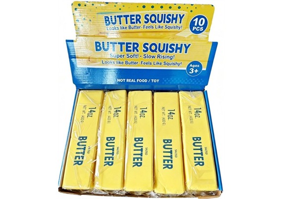 Squishy Butter XXL Gelb 23.5 x 6 x 6 cm 1 Stück