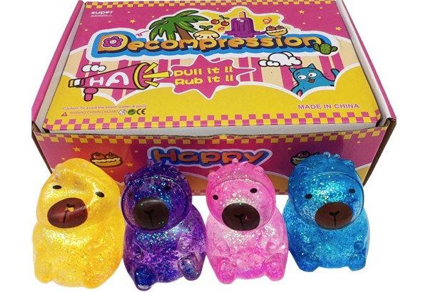 Squishy Capybara 8.5 cm Glitter - 1 Stück assortiert