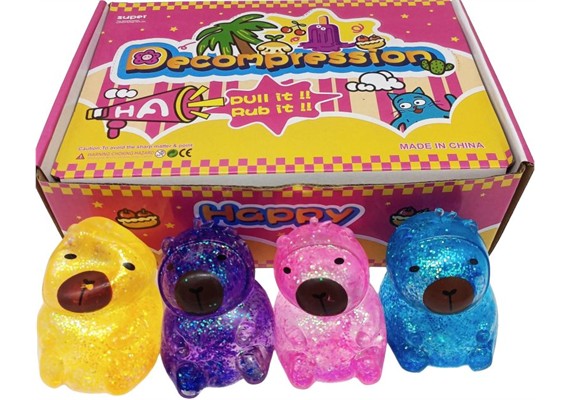 Squishy Capybara 8.5 cm Glitter - 1 Stück assortiert