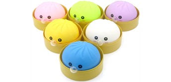 Squishy Dumpling Bubble Blower ca. 8.5 cm, 1 Stück assortiert