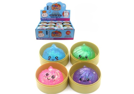 Squishy Dumpling Glitter ca. 5 cm, 1 Stück assortiert
