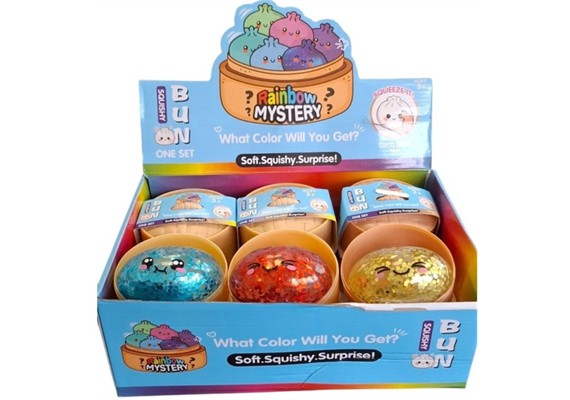 Squishy Dumpling Glitter ca. 8.5 cm, 1 Stück assortiert