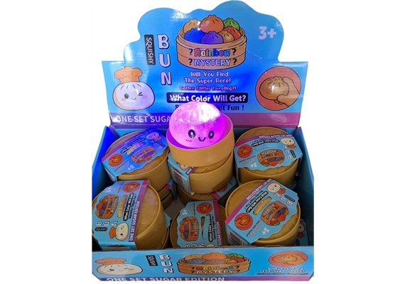 Squishy Dumpling Glitter mit LED 8.5 cm 1 Stück assortiert