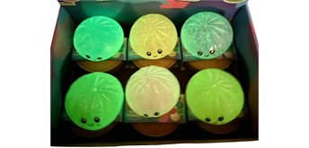Squishy Dumpling Glow in the Dark Glitter 8.5 cm 1 Stück