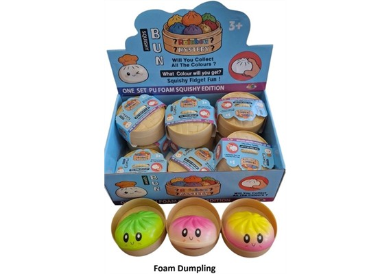 Squishy Foam Dumpling Slow Rising 8.5 cm 1 Stück assortiert