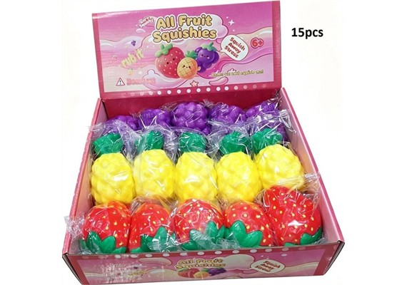 Squishy Frucht 9 cm - 1 Stück assortiert