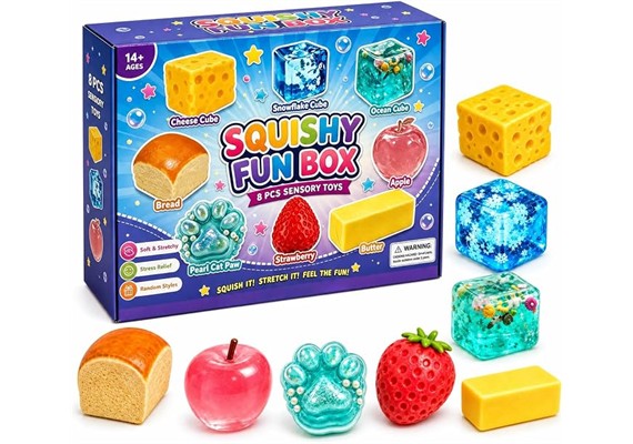 Squishy Fun Box mit 8 Squishy