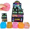 Squishy Glitzerwürfel mit Noppenblasen 1 Stück assortiert