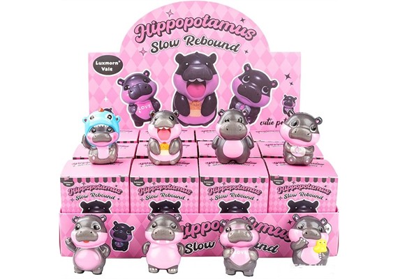 Squishy Hippo 5 cm 1 Stück assortiert