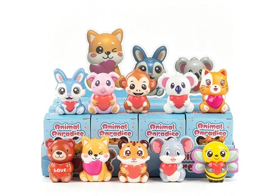 Squishy Tiere 6 cm - 1 Stück assortiert