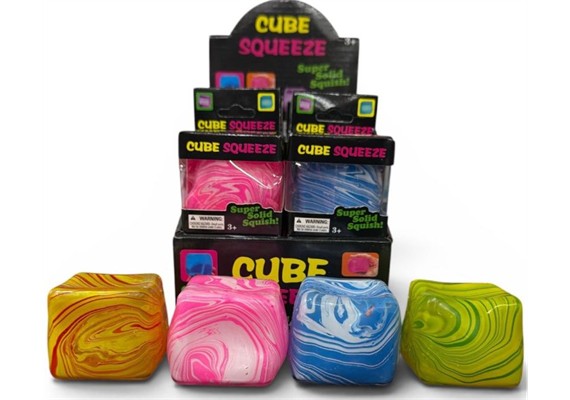 Squishy Würfel marmoriert – 1 Stück assortiert