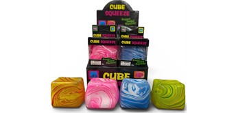Squishy Würfel marmoriert – 1 Stück assortiert