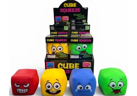Squishy Würfel Smiley 1 Stück assortiert
