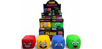 Squishy Würfel Smiley 1 Stück assortiert