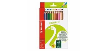 Stabilo - 12 Buntstifte GREENtrio 17,5 cm
