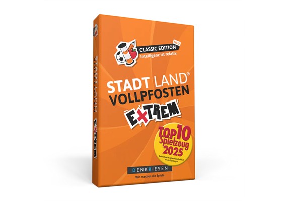 Stadt Land Vollpfosten Classic Edition – Intelligenz ist relativ. | Extrem