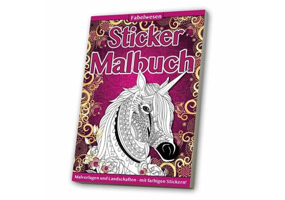 Sticker Malbuch Erwachsene Fabelwesen