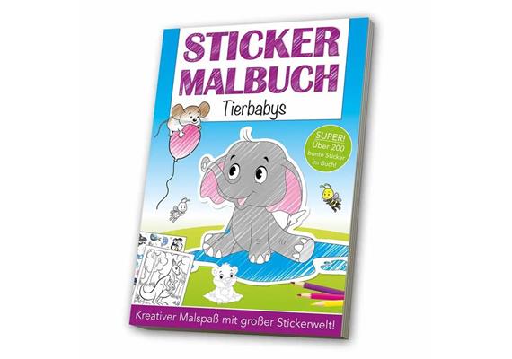 Sticker/Malbuch Tierbabys DIN A4