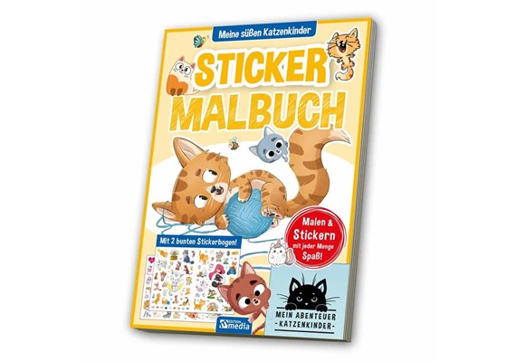 Stickermalbuch Katzenkinder