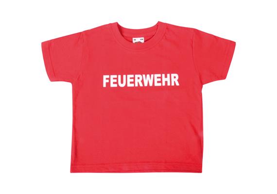 T-Shirt Feuerwehr rot, Grösse 140