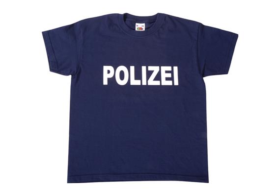 T-Shirt Polizei dunkelblau, Grösse 140