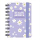 Tagesplaner für 12 Monate mit Spiralbindung - Small - 2027 - Daisy - lilac