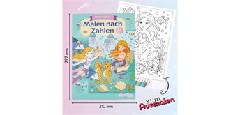 TapirElla 13056 Malbuch Malen nach Zahlen, Meerjungfrau