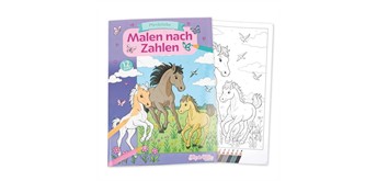 TapirElla 13057 Malbuch Malen nach Zahlen, Pferdeliebe