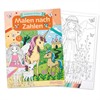 TapirElla 13058 Malbuch Malen nach Zahlen, Einhörner und Elfen
