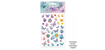TapirElla Metallic Tattoo A6 - Schmetterlinge