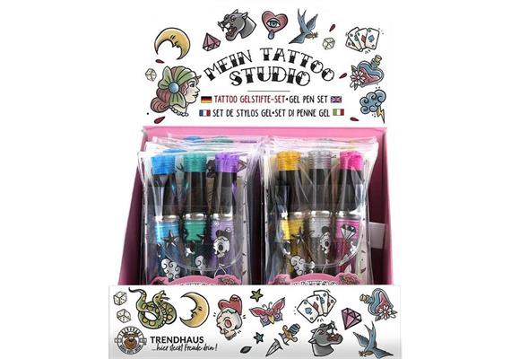 Tattoo Studio Gelstifte Glitzer 3er-Set assortiert