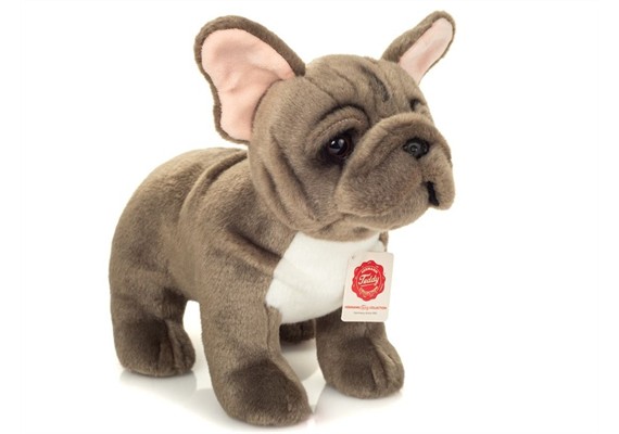 Teddy Hermann 91999 Französische Bulldogge stehend grau 30 cm