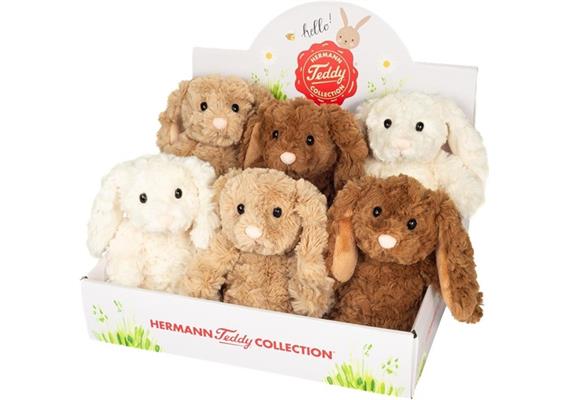 Teddy Hermann 93973 Häschen 3-farbig assortiert 20 cm