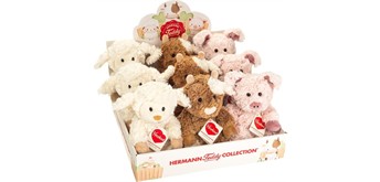 Teddy Hermann 93991 Bauernhoftier 3-fach sortiert 20 cm