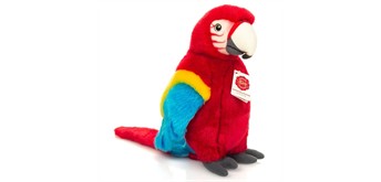Teddy Hermann 94178 Papagei Scharlachara rot 27 cm