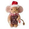 Teddy Hermann 94605 Weihnachtsmaus mit Lebkuchen 11 cm