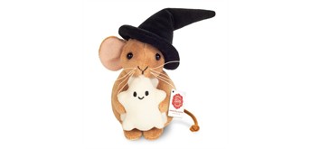 Teddy Hermann 947059 Halloweenmaus mit Gespenst 11 cm