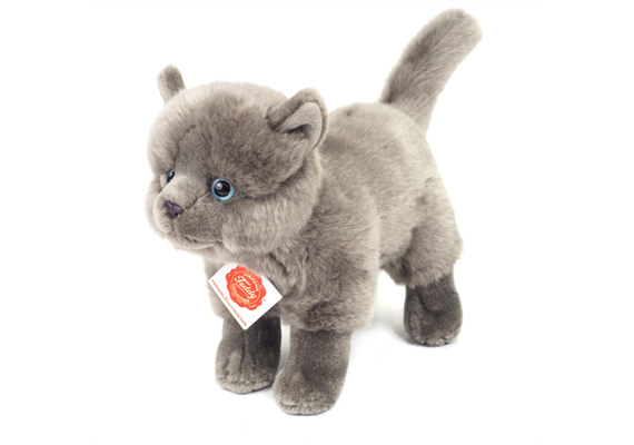 Teddy Hermann - Kartäuser Katze stehend, ca 20 cm