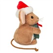 Teddy Hermann Plüsch Weihnachtsmaus mit Kranz braun 11 cm | Bild 3
