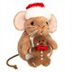 Teddy Hermann Weihnachtsmaus mit Lebkuchenmann braun 11 cm