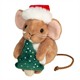 Teddy Hermann Weihnachtsmaus mit Tannenbaum braun 11 cm