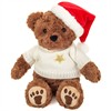 Teddy Hermann Weihnachtsteddy mit Pullover braun 30 cm
