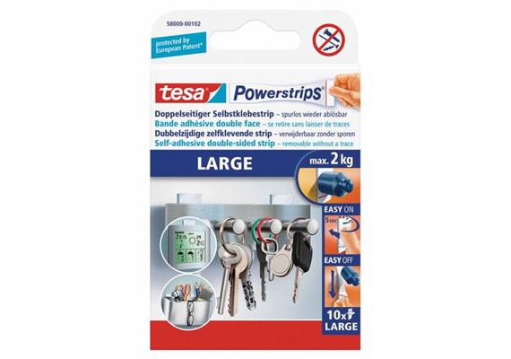 Tesa Power Strips 10er 2 kg Haltekraft pro Str.