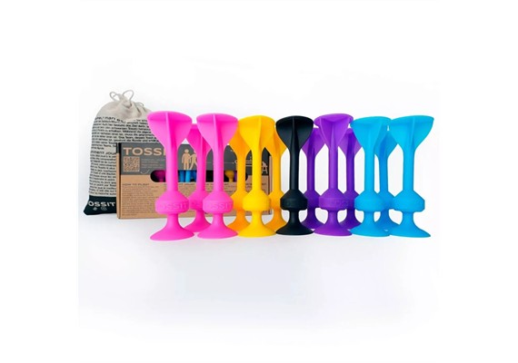 Tossit - Saugnapf-Darts - Family Pack pink / lila / hellblau / gelb